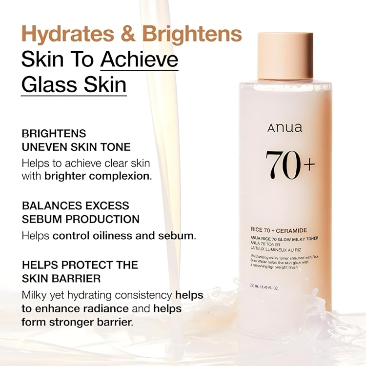 Anua -Rice 70 Glow Milky Toner (Original)